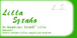 lilla sztaho business card